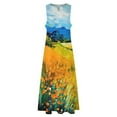 thumbnail image 4 of Flowers Oil Painting Dress Floral Print Elegant Maxi Dress Fashion Casual Long Dresses Summer Sleeveless Graphic Vestido 4XL 5XL, 4 of 7
