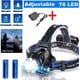 thumbnail image 3 of Linterna frontal LED ajustable T6, recargable, 4 modos de luces frontales, cargador con zoom más brillante, baterías, luz portátil de seguridad, 3 of 5