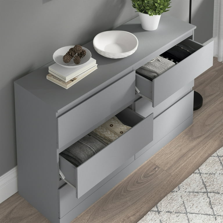 sachin and babi light blue dress Elgin Light Grey Wooden Tallboy Chest with 5 Drawers main image 0