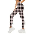 thumbnail image 2 of BiZtdJrK Clearance Items Maternity Leggings Fashion Plaid Print Tight Workout Leggings Womens Casual High Waisted Butt Lifting Yoga Pants Milk Silk Soft Legging Trousers Pink XXL, 2 of 6