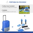 thumbnail image 4 of Outsunny Kids Camping Tent with Chairs, Sleeping Bags, Flashlights, Trolley Case, 69" L 53.25" W 37.5" H, Blue/Gray, 4 of 9