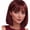 Red, variant on 12 Inch Light Brown Bangs Short Hair Wig for Women - Ideal for Daily Wear and Party Cosplay