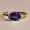 Rose Plated, variant on East West Set Oval Solitaire Sapphire Ring, Blue Sapphire Engagement Ring, September Birthstone Ring, Dainty Sapphire Anniversary Gift