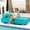 Sunbrella Aruba Blue, variant on Jaxx Alvy Outdoor Sun Lounger – Luxurious Sunbed with Hevea Wood Feet, Sunbrella Granite