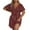 Red, variant on Sun Dresses for Women Casual Summer Women's Casual Fashion Summer V Neck Short Sleeve Loose Print Dress Beach Dresses for Women 2025 Army Green L
