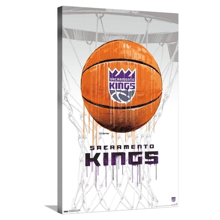 NBA Sacramento Kings – Drip Basketball 21 Canvas Wall Poster 22.375 x 34