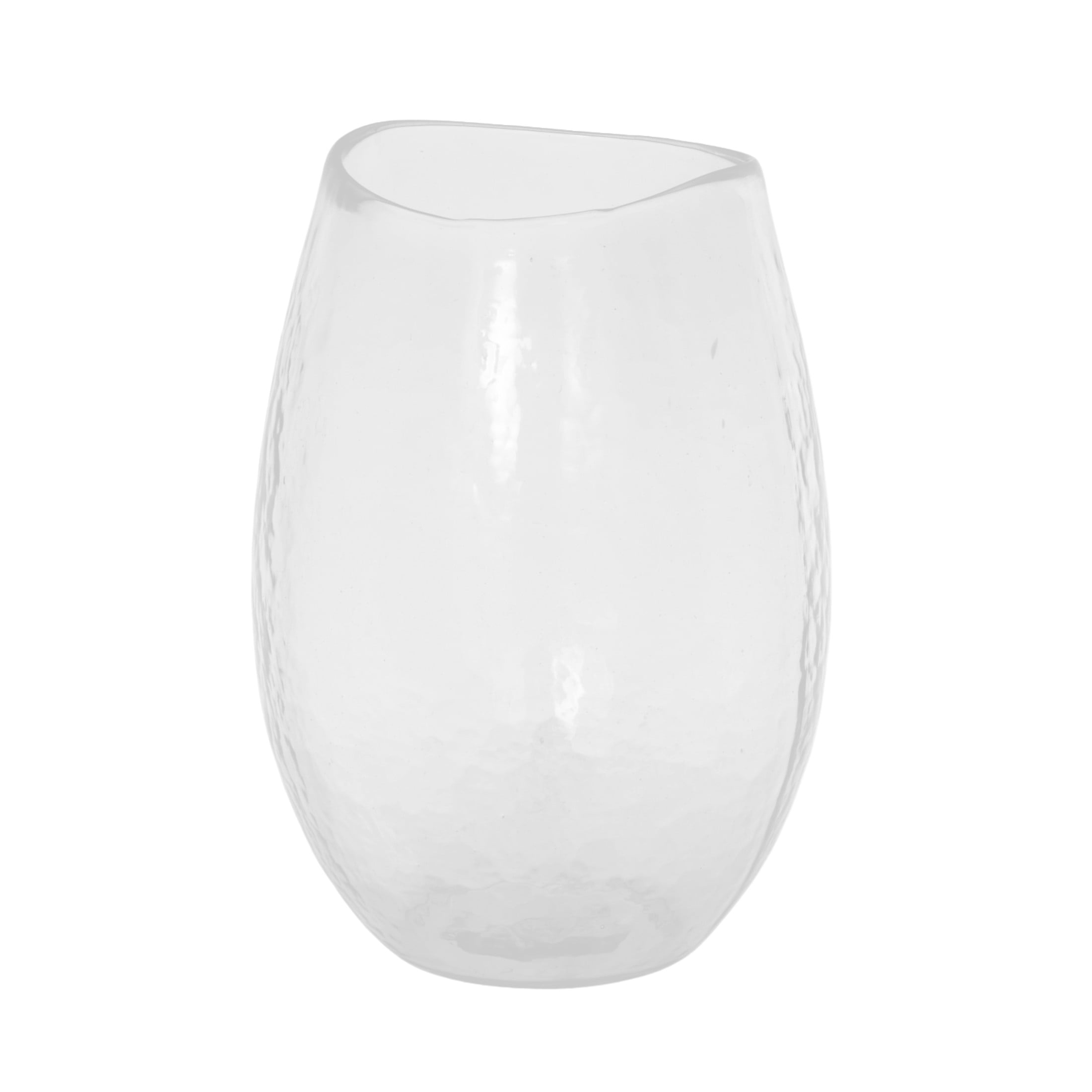 DecMode 12" Wide Glass Vase