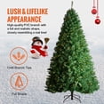 thumbnail image 3 of VEVOR Christmas Tree, 7.5ft Prelit Artificial Xmas Tree, Full Holiday Decor Tree with 550 Warm White LED Lights, 1346 Branch Tips, Metal Base for Home Party Office Decoration, 3 of 9