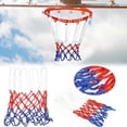 thumbnail image 3 of Panier de Basketball en Nylon Durable Standard une Pièce Filet Rouge/blanc/bleu, 3 of 3