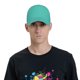 thumbnail image 4 of Fotbe Teal Turquoise Gorro Clásico de Béisbol, Gorra Ajustable con Broche Snapback, Gorro de Exterior de Algodón Suave, 4 of 6