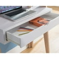 thumbnail image 2 of Mid Century Ladder Desk With Drawer And Shelves White And Weathered White, 2 of 2
