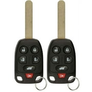 2 PACK - KeylessOption Keyless Entry Remote Fob Uncut Chip Ignition Car Key Replacement for Honda Odyssey N5F-A04TAA