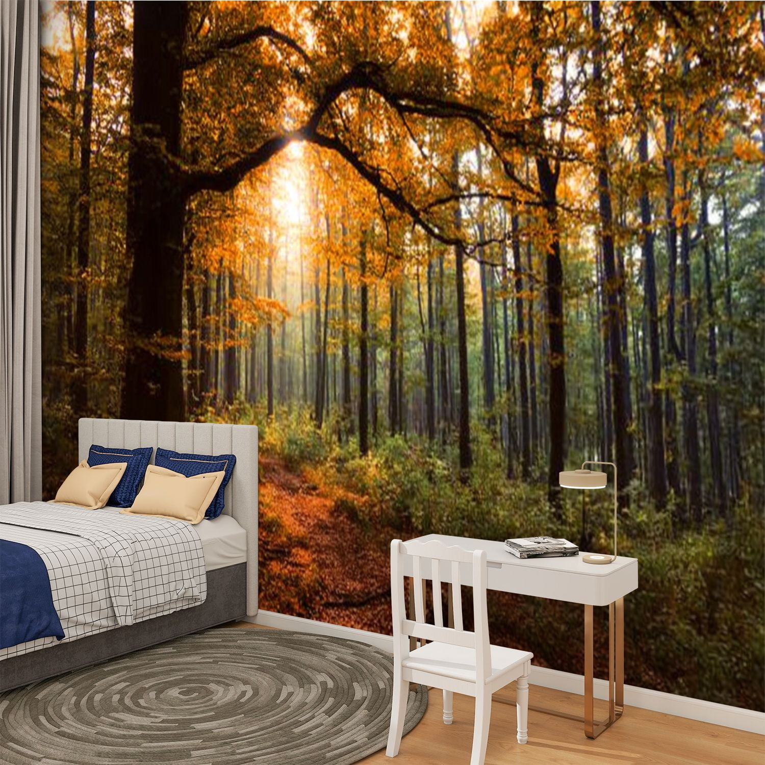 Peel and Stick Wallpaper Forest Modern Art Wall Mural Decor Self Adhesive and Removable 100in x 144in
