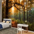 thumbnail image 2 of Peel and Stick Wallpaper Forest Modern Art Wall Mural Decor Self Adhesive and Removable 100in x 144in, 2 of 8