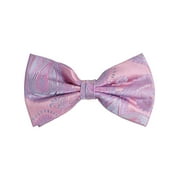 Pink Paisley Silk Bow Tie by Paul Malone