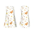 thumbnail image 7 of Picia Funny Chicken Print Women’s Sleeveless Midi Swing Dress – A-Line Pleated Tank Sundress, Comfortable and Flowy T-Shirt Dress, 7 of 7
