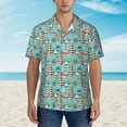 thumbnail image 4 of Lsque Sea Lighthouse pattern Hawaiian Shirt for Men, Unisex Summer Beach Casual Short Sleeve Button Down Shirts-3X-Large, 4 of 9