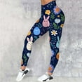 thumbnail image 2 of Rovga Leggings For Women High Waist Yoga Easter Day Bunny Prints Tights Compression Yoga Running Fitness High Waist Pants Pants Trend Daily Wear Dark Blue Xxl, 2 of 7