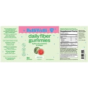 BelliWelli Daily Fiber Gummy Supplement with Probiotics, and Collagen - Watermelon 64 Count