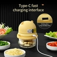 thumbnail image 4 of Efficient Miniature Food Chopper USB Rechargeable Electric Vegetable Cutter Food Processor Ingredient Chopping Supplies, 4 of 10