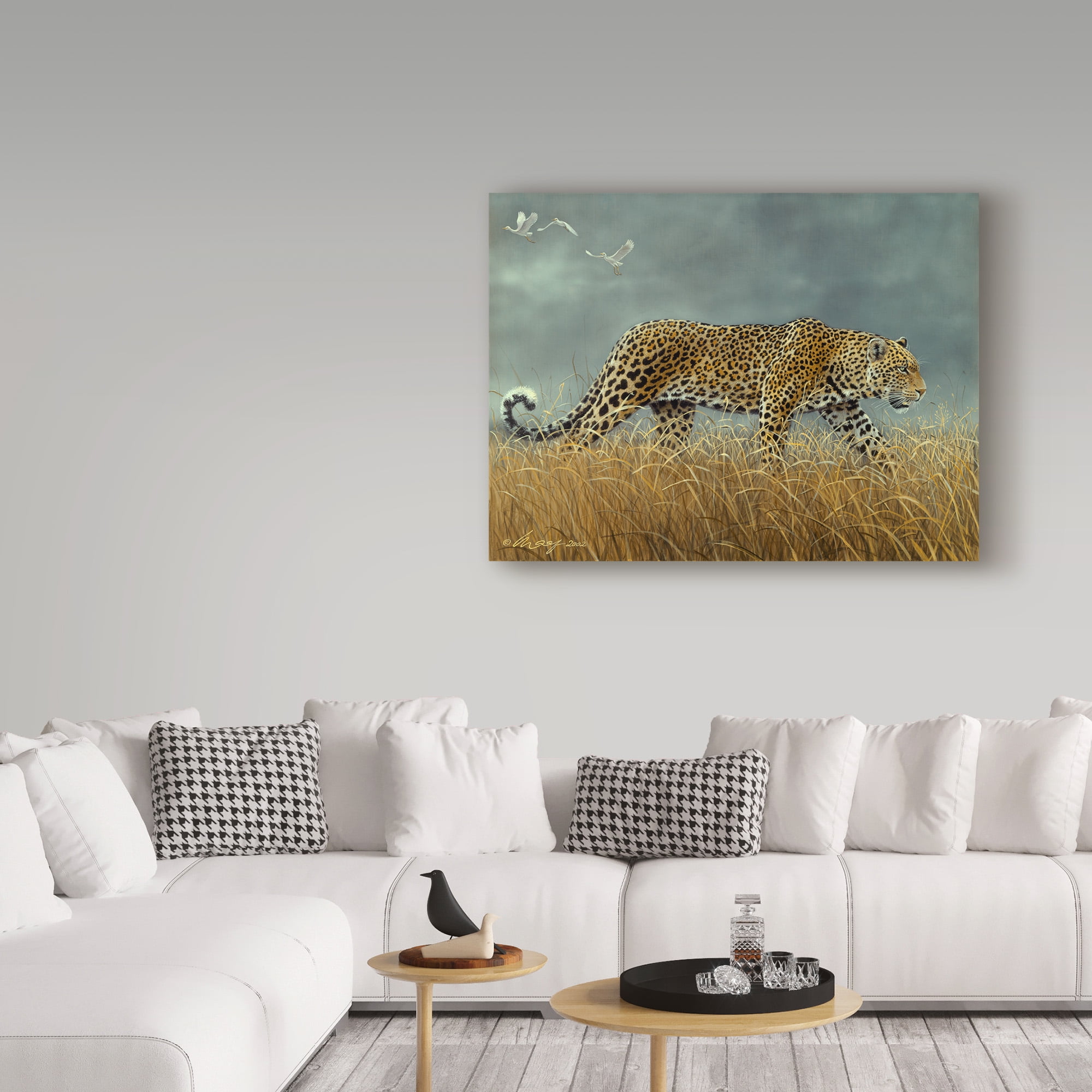 Trademark Fine Art 'Leopard Walking' Canvas Art by Harro Maass