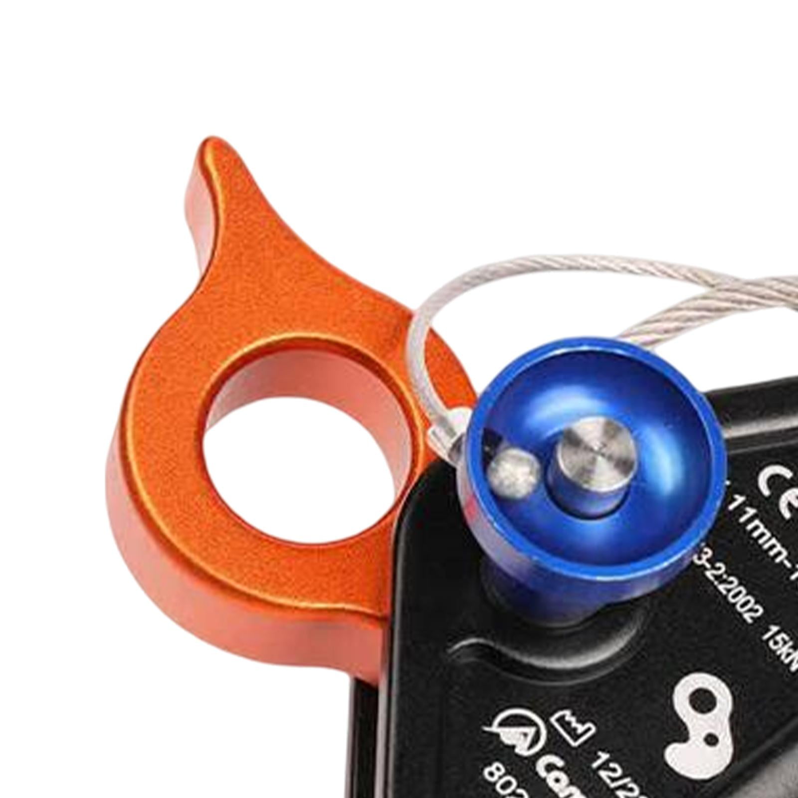 Rope Grab, Belay Device Fall Protection Adjuster Self Locking Rope Clamp Detachable Fits Rope 11-13mm for Rocking Climbing Caving