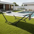 thumbnail image 4 of Grey Freestanding Hammock with Stand and Pillow - 550 lbs Capacity, 4 of 8
