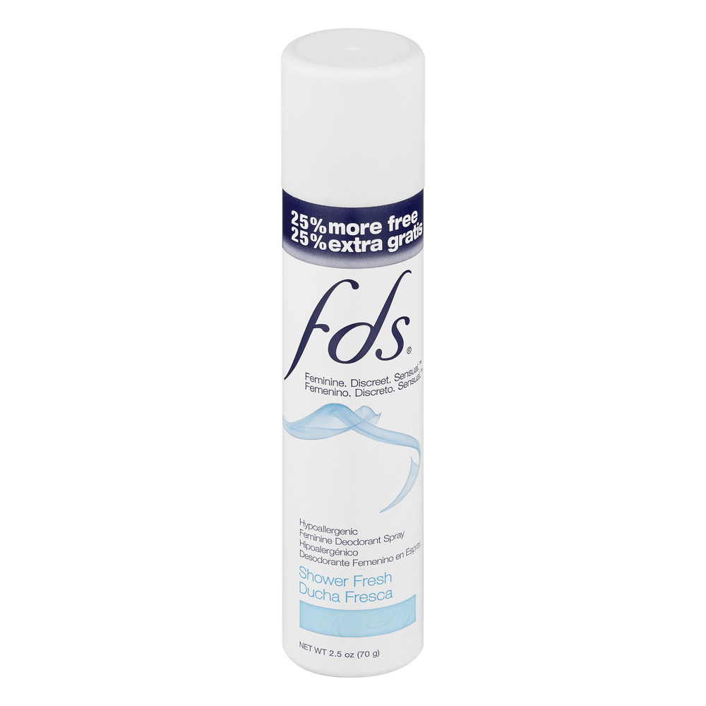 FDS Feminine Deodorant Spray Shower Fresh, 2.5 Oz