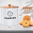 thumbnail image 3 of White Cookie Jars with Lids Airtight, 1.5 Gallons Cookie Tins, Large Cookie Jar for Kitchen Counter Decorative for Farmhouse, Christmas, and Gift Giving Cookie Storage Containers, 3 of 4