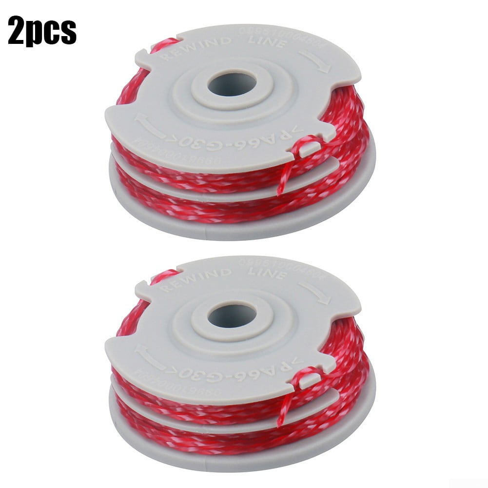 2pcs Twin Line Spool With Strimmer Cords Fits For Flymo Model Contour Power Trim 