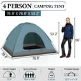 thumbnail image 7 of Zimtown 4 Person Outdoor Camping Waterproof Folding Tent for Hiking Picnic,Blue, 7 of 7
