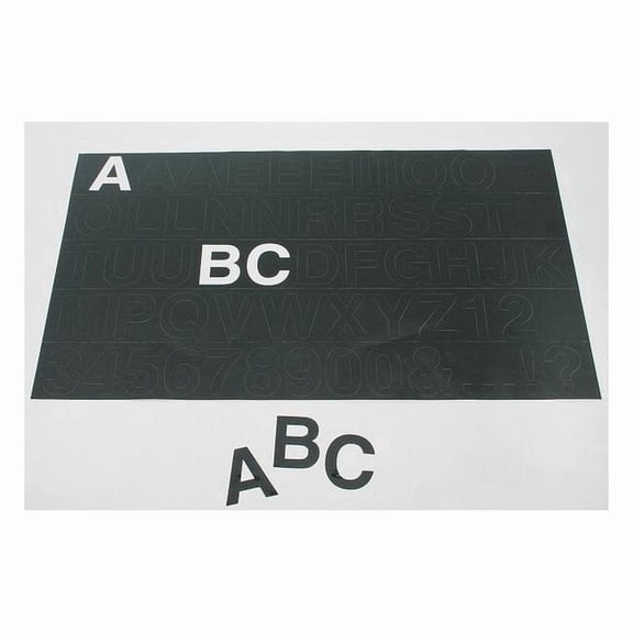 See All Industries Numbers And Letters,H5,Black,Plastic LET-1