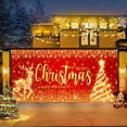 thumbnail image 2 of Christmas Garage Door Decorations, Red Gold Xmas Glitter Christmas Tree Deer Snowflake Garage Door Cover Banner, Happy New Year Holiday Family Supplies Backdrops Party Decor Banner Cover, 16X7FT, 2 of 5