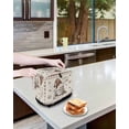 thumbnail image 3 of Coffee Gnomes Toaster Cover 2 Slice, Small Kitchen Appliance Covers, Farmhouse Brown Plaid Teacup Beans Toaster Oven Cover with Loop, Bread Machine Cover Polyester Dust Cover Protection, 3 of 4