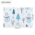 thumbnail image 4 of Yayeee Bath Rug for Bathroom Floor Non Slip Contour Fluffy Soft Absorbent Mat, 20"x24", Blue Simple Cartoon Snowmen, 4 of 7