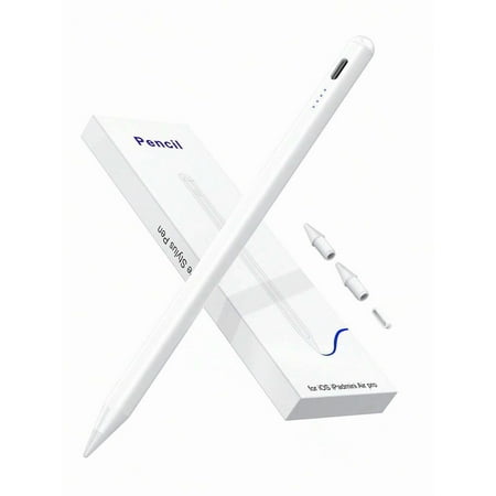Stylus Pen for iPad - Palm Rejection, Tilt Sensitivity, 90mAh Battery, Compatible with iPad 10th 10.9(2022), Air4/5/6/M4, A16 11th(2025), Air11&13"(M3/M2), Pro 11/12.9" - White