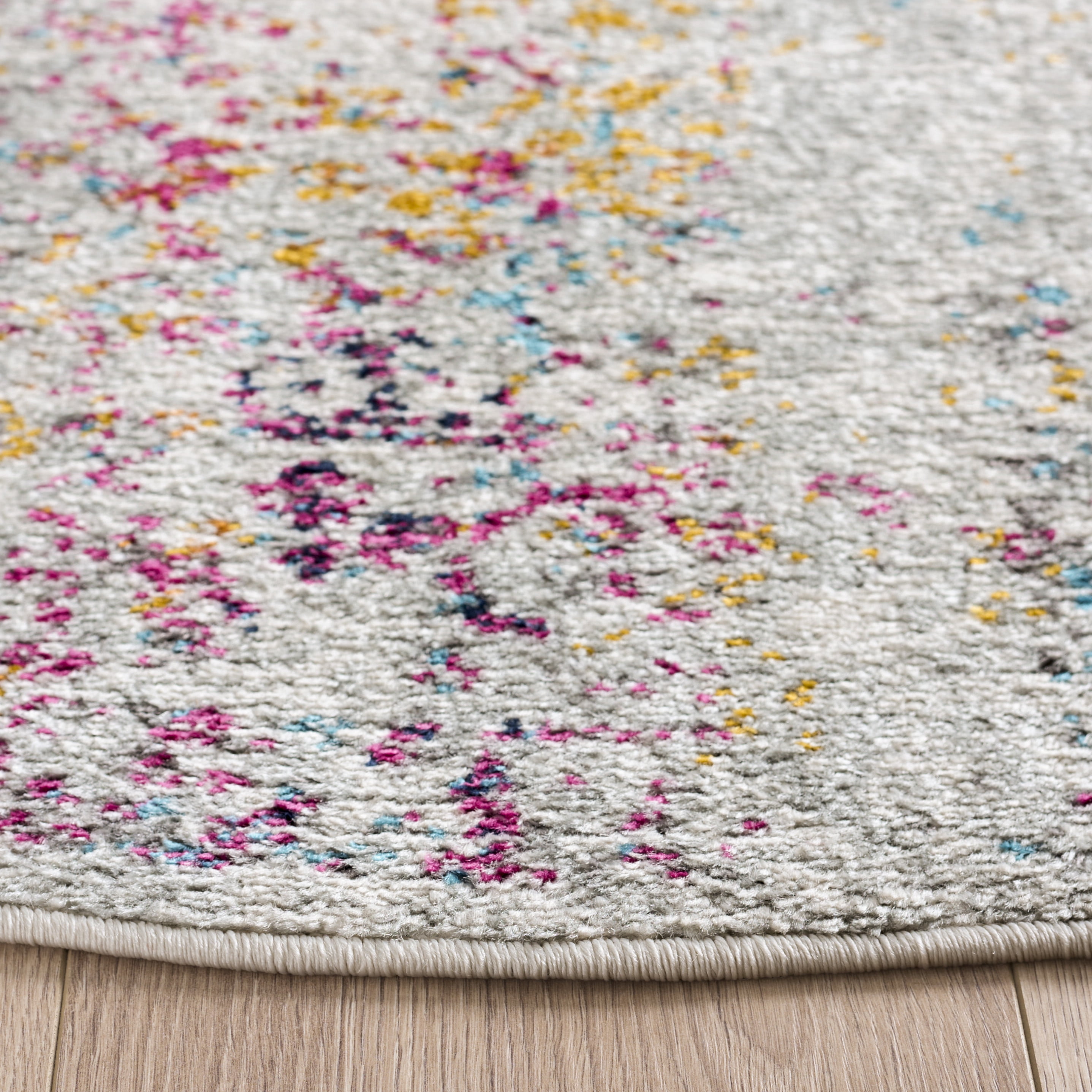 Safavieh Evoke Trena Floral Area Rug, Ivory/Fuchsia, 3' x 3' Round