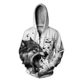thumbnail image 2 of Sudadera con capucha holgada con estampado de lobo rey para hombre, sudadera con capucha de otoño, sudaderas para hombre, sudaderas modernas y versátiles, 2 of 4
