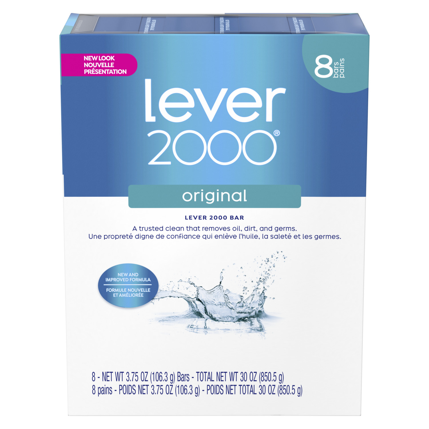 Lever 2000 Original Refreshing Bar Soap, 3.75 OZ 8 Count