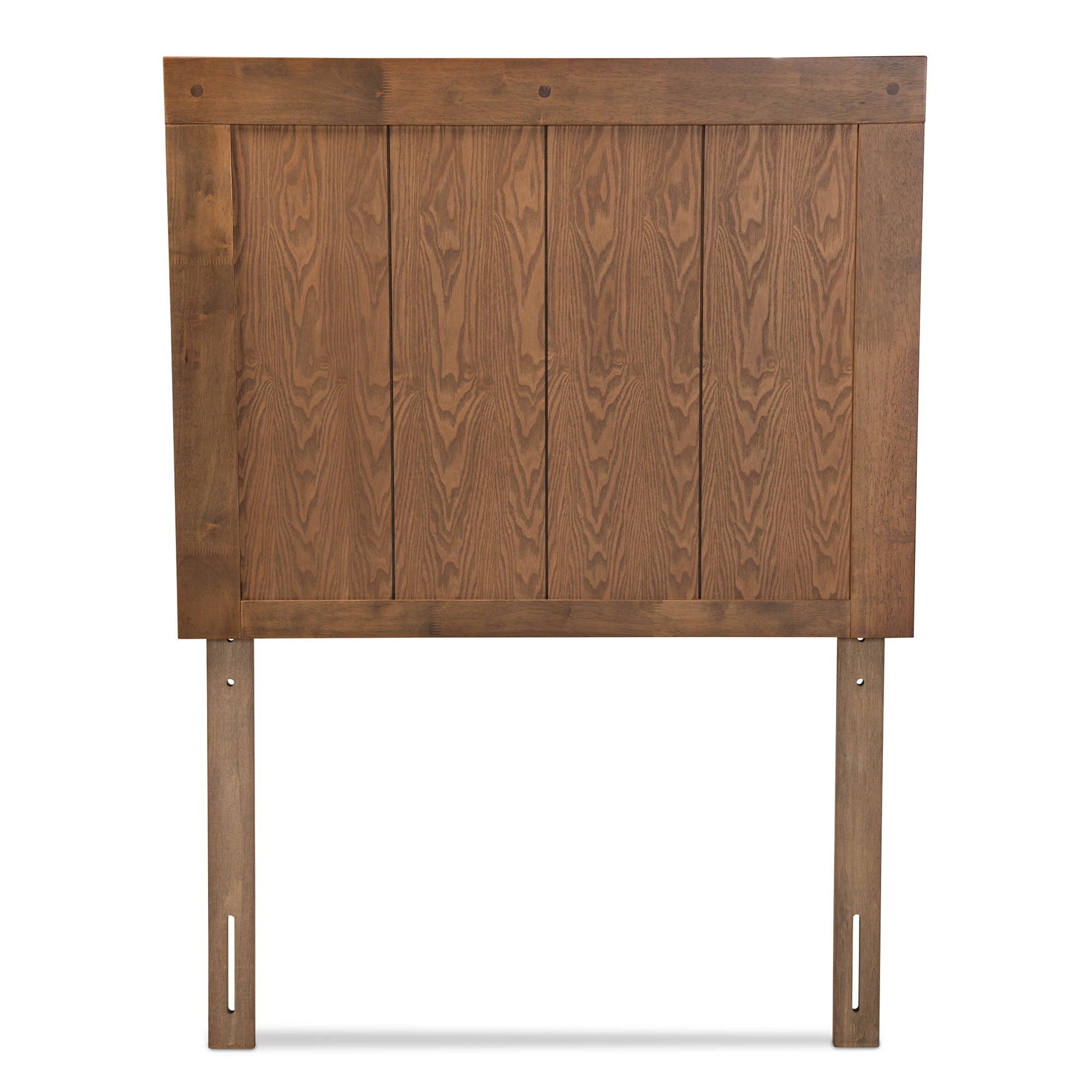 Baxton Studio Patwin Contemporary/Modern Slat Back Support Engineered Wood Headboard, Twin, Ash Walnut