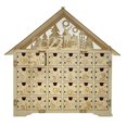 thumbnail image 1 of Calendario de Adviento de madera navideño con luz LED, 24 cajones de almacenamiento, calendario de cuenta atrás navideña para decoración navideña Rojo Verde RV011031-01400SDJ, 1 of 5
