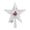 White, variant on LHWEN 18CM Plastic Luminous Five-Pointed Star Christmas Tree Topper LED Light Transparent Treetop Star Unique Design for Festive Decor Soft Glow Creates Dreamy Holiday Atmosphere Battery-Powered