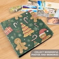 thumbnail image 4 of FORMRS 3 Ring Photo Album 4"x6" Self Adhesive Large Capacity PU Leather Cover, Beige Christmas Gingerbread, 4 of 8