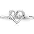 thumbnail image 4 of 14k White Gold AA Diamond heart ring - Ring Size 6.0 Natural Diamonds - 1.5gm, 4 of 8