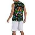 thumbnail image 5 of Gaeub Roosters and Flowers Men's Mesh Basketball Jersey, Quick-Drying Sleeveless Top S-4XL, Loose Muscle Tank Top -Medium, 5 of 9
