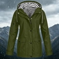 thumbnail image 2 of Otvok Women Hooded Raincoat Waterproof Windbreaker Multi Pocket Long Sleeve Outdoor Casual Jacket, 2 of 7