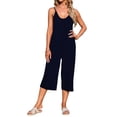 thumbnail image 2 of OutfitShow Women Summer Sleeveless Spaghetti Strap Wide Leg Romper Jumpsuit with Pockets Casual Loose Fit, 2 of 5