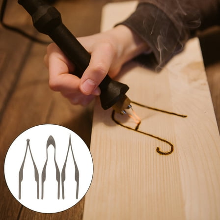 3pcs Pyrography Pen Nib Wood Burning Machine Tip Metal Heating Wire Tip Replacement