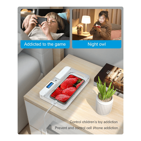 Transparent Smart Timer Phone Locker Box Self-Discipline Cell Phone Timed Lock Box Mobile Timing Lock Case Storage Box