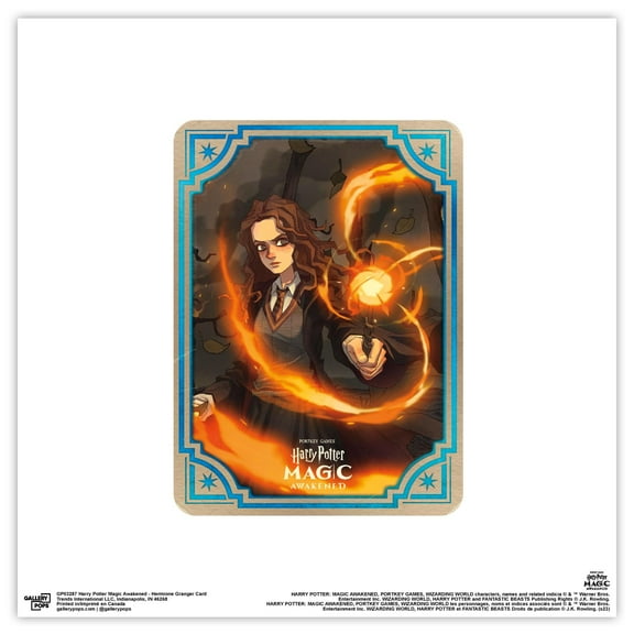 Gallery Pops Harry Potter Magic Awakened - Hermione Granger Card Wall Art, Unframed Version, 12" x 12"